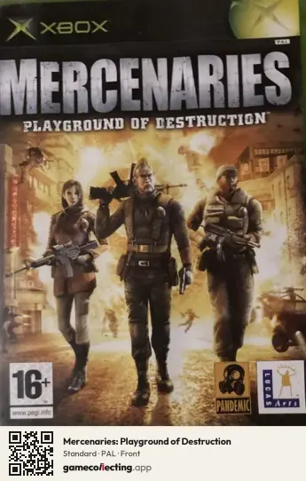 Mercenaries: Playground of Destruction Xbox, PAL box front
