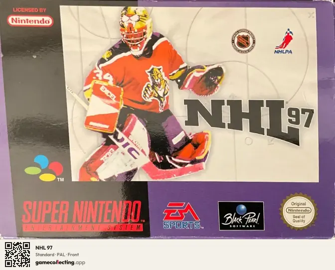 NHL 97 Super Nintendo Entertainment System, PAL box front