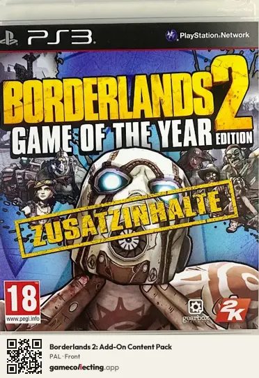 Borderlands 2: Add-On Content Pack PlayStation 3, PAL box front
