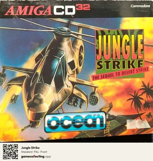 Jungle Strike Amiga CD32, PAL box front