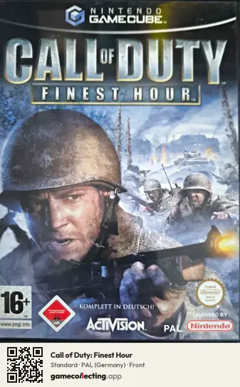 Call of Duty: Finest Hour Nintendo GameCube, Germany box front
