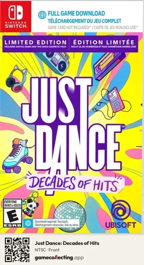 Just Dance: Decades of Hits Nintendo Switch, NTSC box front
