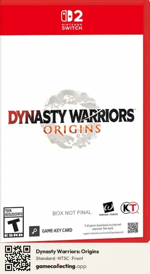 Dynasty Warriors: Origins Nintendo Switch 2, NTSC box front
