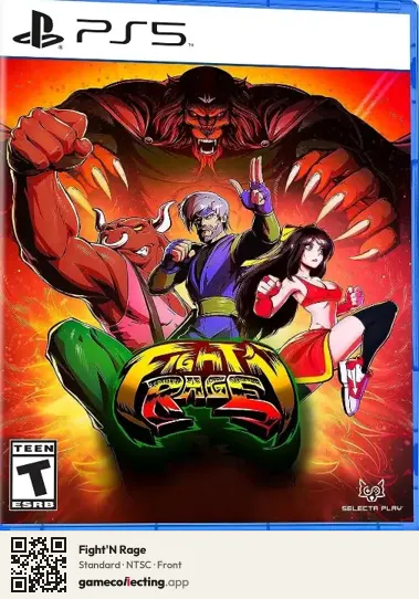 Fight'N Rage PlayStation 5, NTSC box front