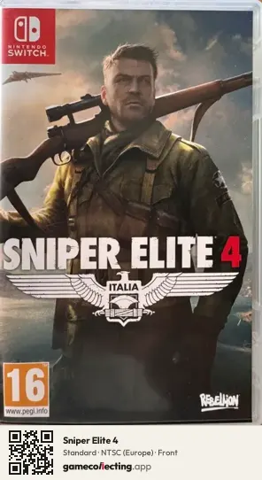 Sniper Elite 4 Nintendo Switch, Europe box front