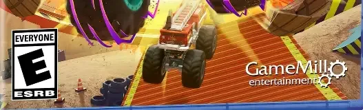 Hot Wheels Monster Trucks: Stunt Mayhem, the ESRB box on its front