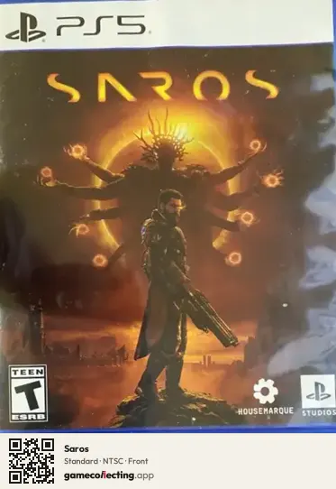Saros PlayStation 5, NTSC box front