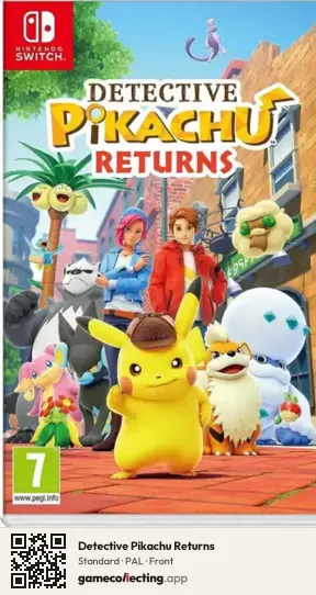 Detective Pikachu Returns Nintendo Switch, PAL box front