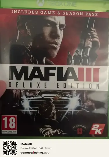 Mafia III Xbox One, PAL box front
