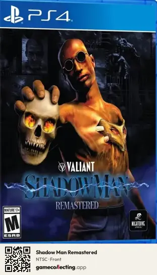Shadow Man Remastered PlayStation 4, NTSC box front
