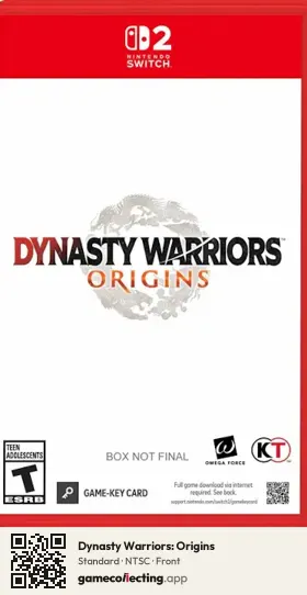 Dynasty Warriors: Origins Nintendo Switch 2, NTSC box front