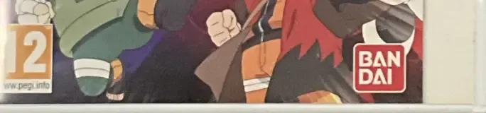 Naruto Powerful Shippuden, the PEGI square on its front