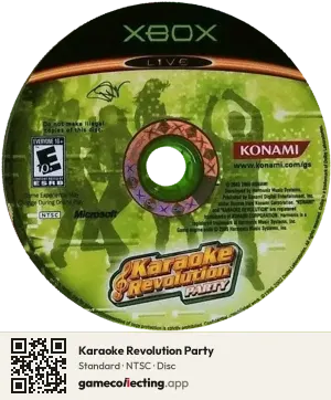 Karaoke Revolution Party Xbox, NTSC disc