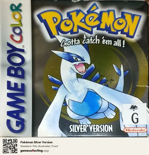 Pokémon Silver Version Game Boy Color, Australia box front