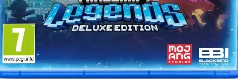 Minecraft Legends, the PEGI square on its front