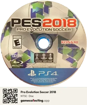 Pro Evolution Soccer 2018 PlayStation 4, NTSC disc