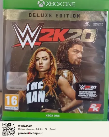 WWE 2K20 Xbox One, PAL box front