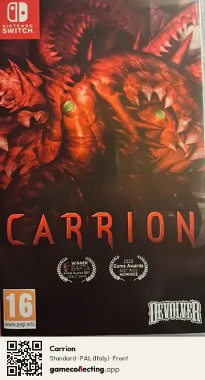 Carrion Nintendo Switch, Italy box front