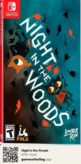 Night in the Woods Nintendo Switch, NTSC box front
