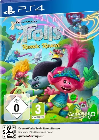 DreamWorks Trolls Remix Rescue PlayStation 4, Germany box front