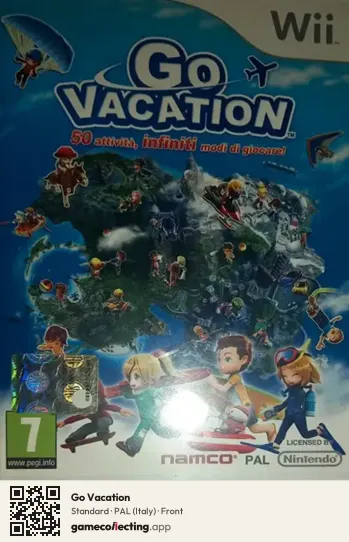 Go Vacation Nintendo Wii, Italy box front