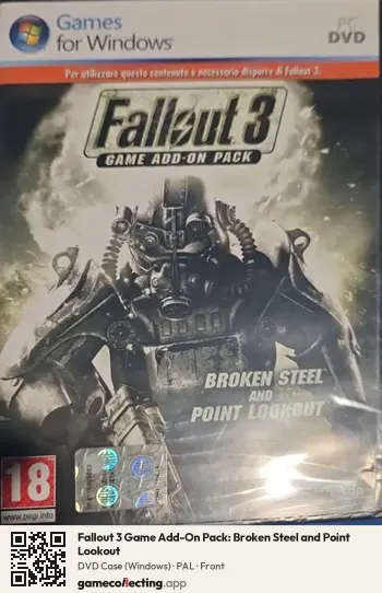 Fallout 3 Game Add-On Pack: Broken Steel and Point Lookout Computer, PAL box front