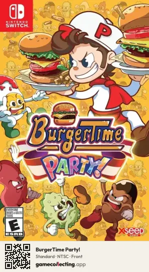 BurgerTime Party! Nintendo Switch, NTSC box front