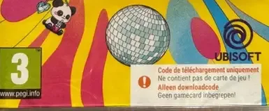 Just Dance: Decades of Hits, the PEGI square on its front