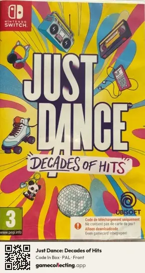 Just Dance: Decades of Hits Nintendo Switch, PAL box front