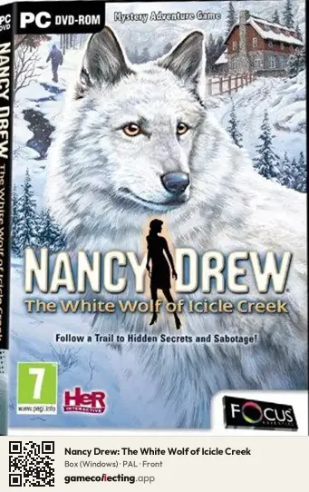 Nancy Drew: The White Wolf of Icicle Creek Computer, PAL box front