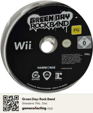 Green Day: Rock Band Nintendo Wii, PAL disc