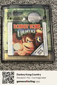 Donkey Kong Country Game Boy Color, PAL cartridge label