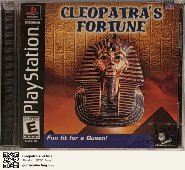 Cleopatra's Fortune PlayStation, NTSC box front