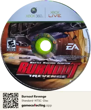 Burnout Revenge Xbox 360, NTSC disc