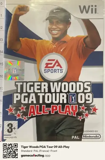 Tiger Woods PGA Tour 09 All-Play Nintendo Wii, France box front