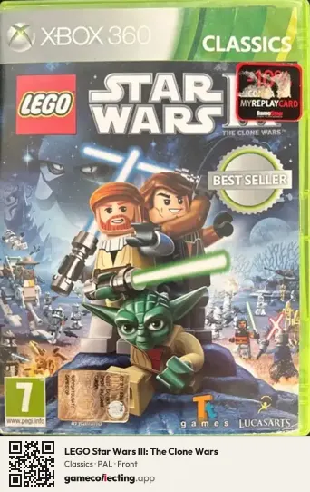 LEGO Star Wars III: The Clone Wars Xbox 360, PAL box front
