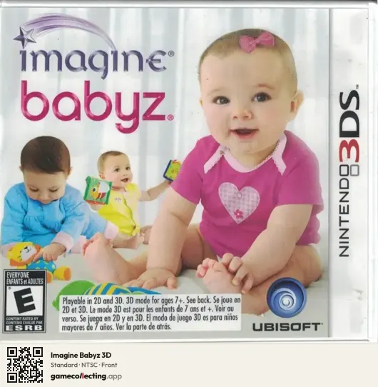 Imagine Babyz 3D Nintendo 3DS, NTSC box front