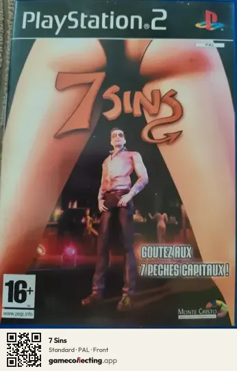 7 Sins PlayStation 2, PAL box front