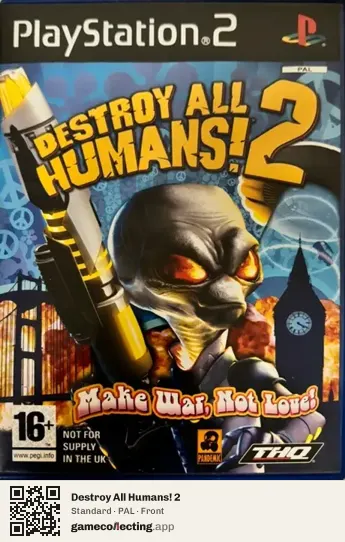 Destroy All Humans! 2 PlayStation 2, PAL box front
