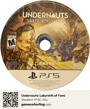 Undernauts: Labyrinth of Yomi PlayStation 5, NTSC disc