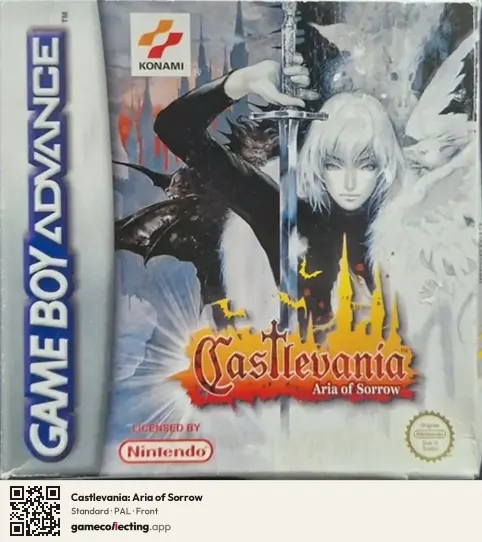 Castlevania: Aria of Sorrow Game Boy Advance, PAL box front