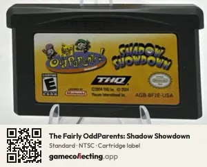 The Fairly OddParents: Shadow Showdown Game Boy Advance, NTSC cartridge label