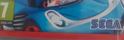 Sonic & All-Stars Racing Transformed, the PEGI square on its front