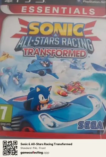 Sonic & All-Stars Racing Transformed PlayStation 3, PAL box front