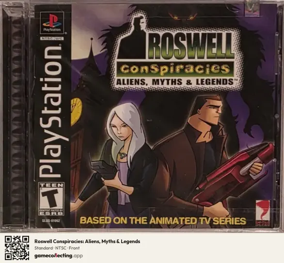 Roswell Conspiracies: Aliens, Myths & Legends PlayStation, NTSC box front