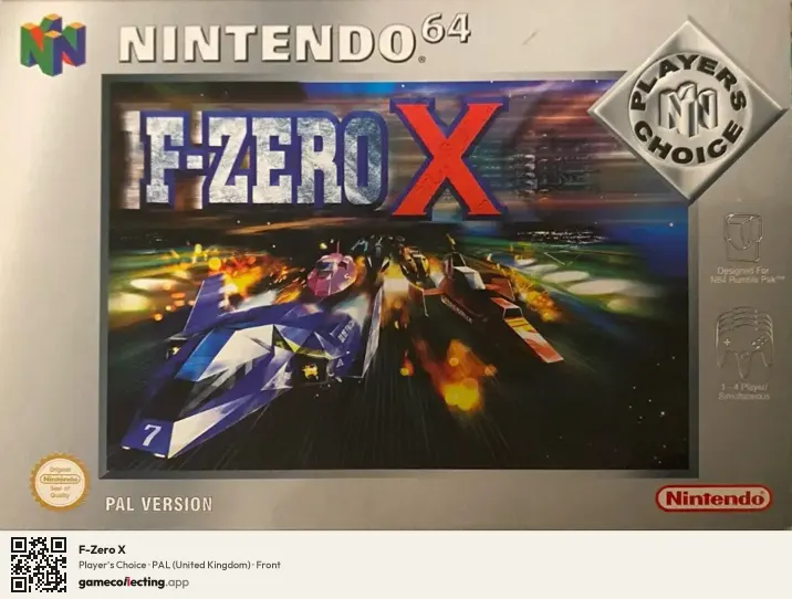 F-Zero X Nintendo 64, United Kingdom box front