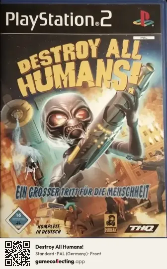 Destroy All Humans! PlayStation 2, Germany box front