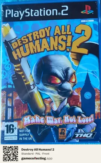Destroy All Humans! 2 PlayStation 2, PAL box front