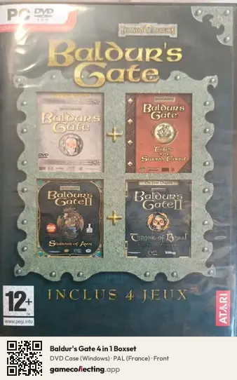 Baldur's Gate 4 in 1 Boxset Computer, France box front