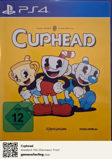 Cuphead PlayStation 4, Germany box front